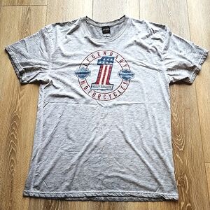 Men’s Harley-Davidson Vintage Wash Gray Graphic Short Sleeve Tee Shirt Like New